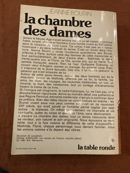 LA CHAMBRE DES DAMES / JEANNE BOURIN - livre -