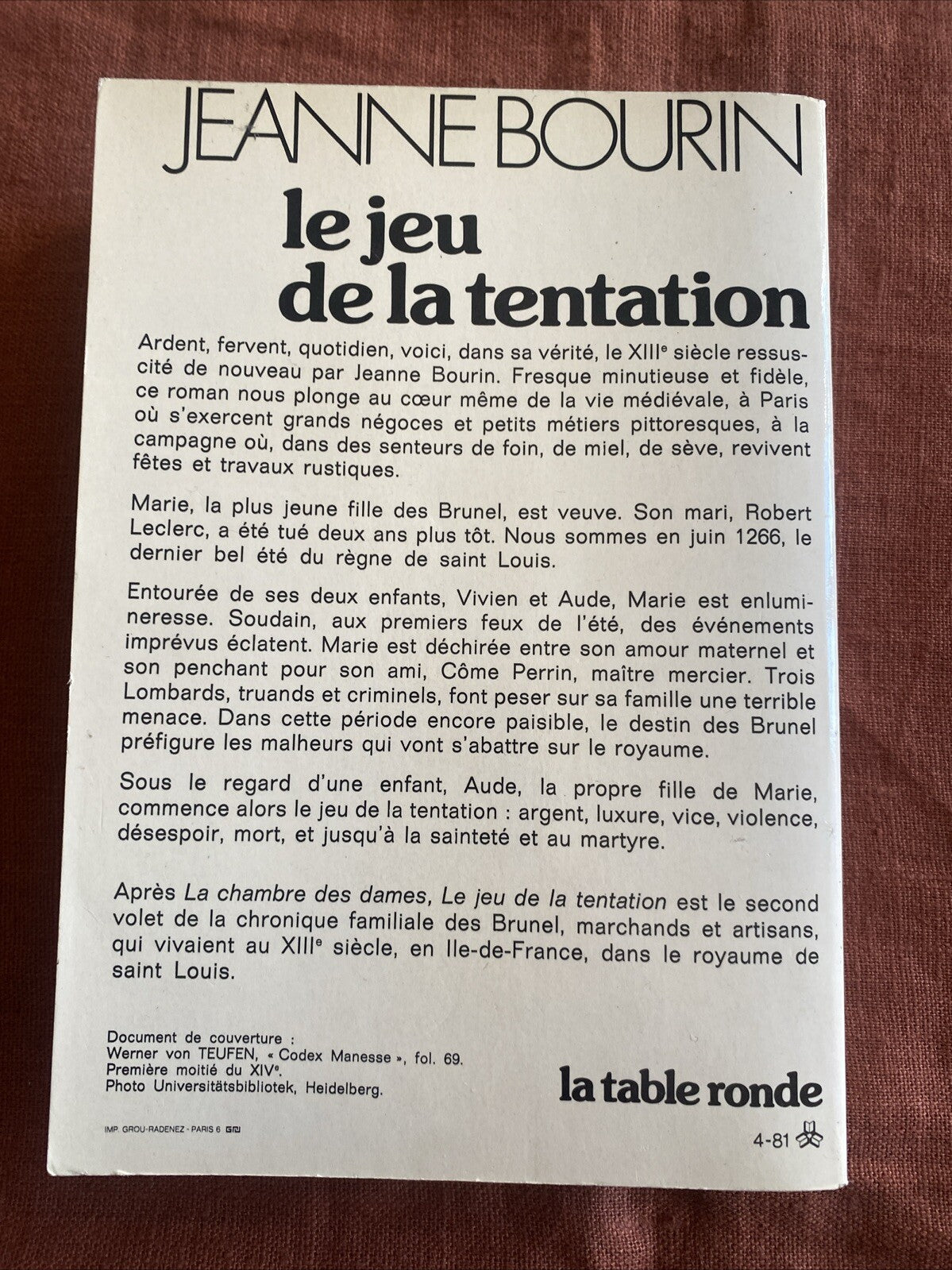 Livre Le Jeu De La Tentation.