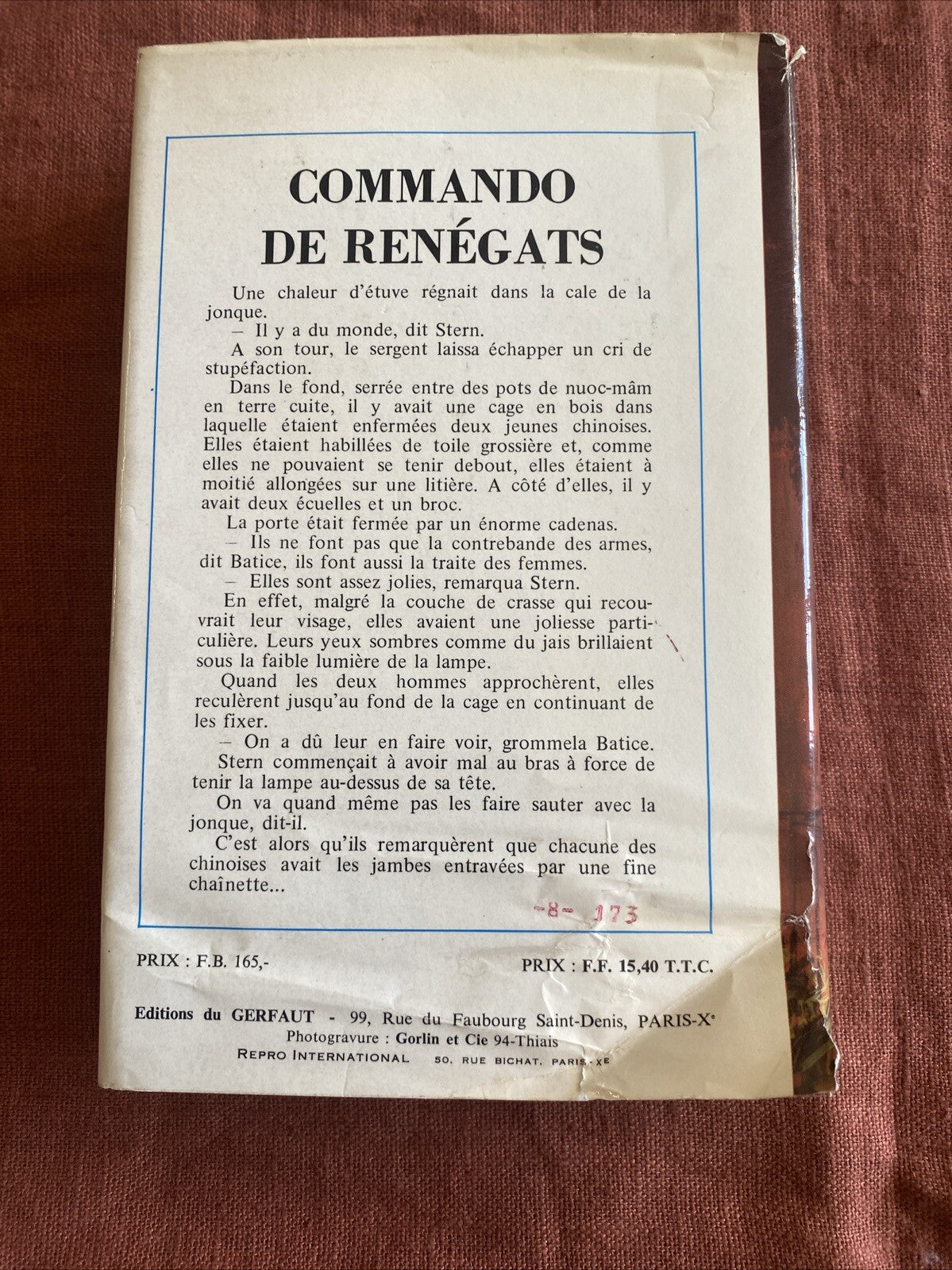 Livre GERFAUT ...PIERRE GICQUEL....COMMANDO DE RENEGATS 1970 - quasi neuf
