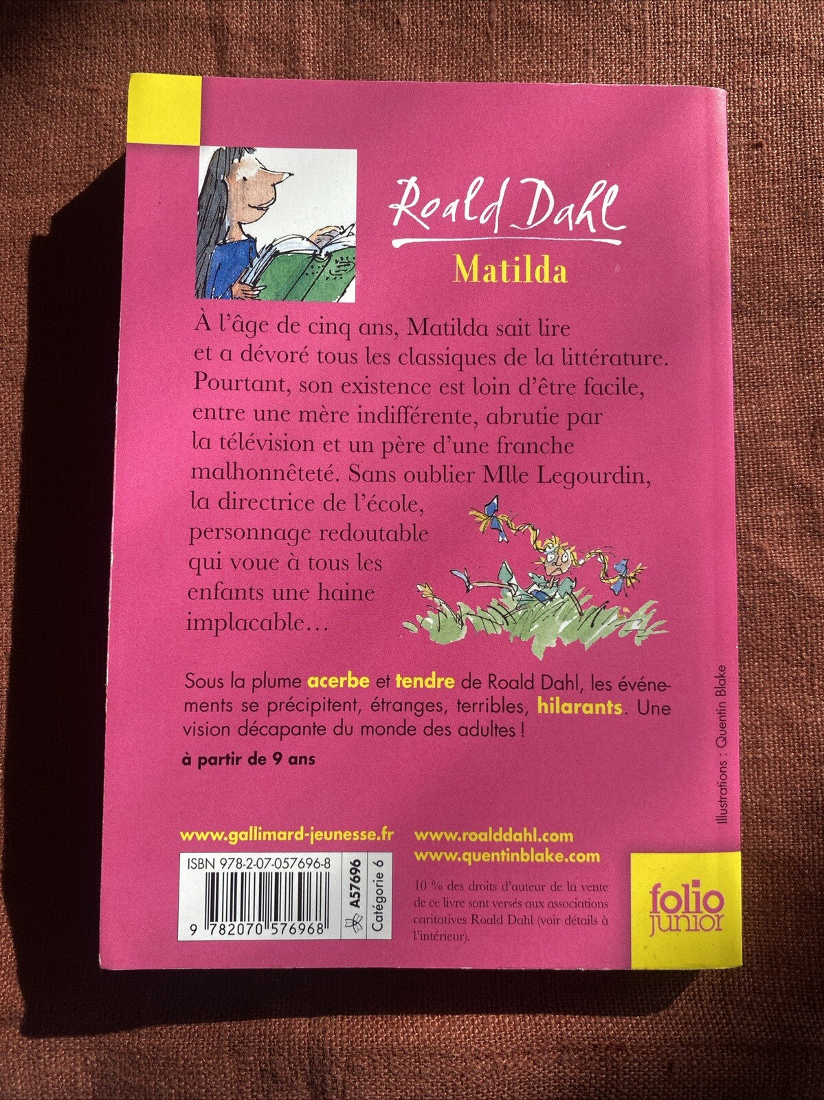 Livre Matilda Par Roald Dahl, Quentin Blake (Illustrations), Henri Robillot (Traductio