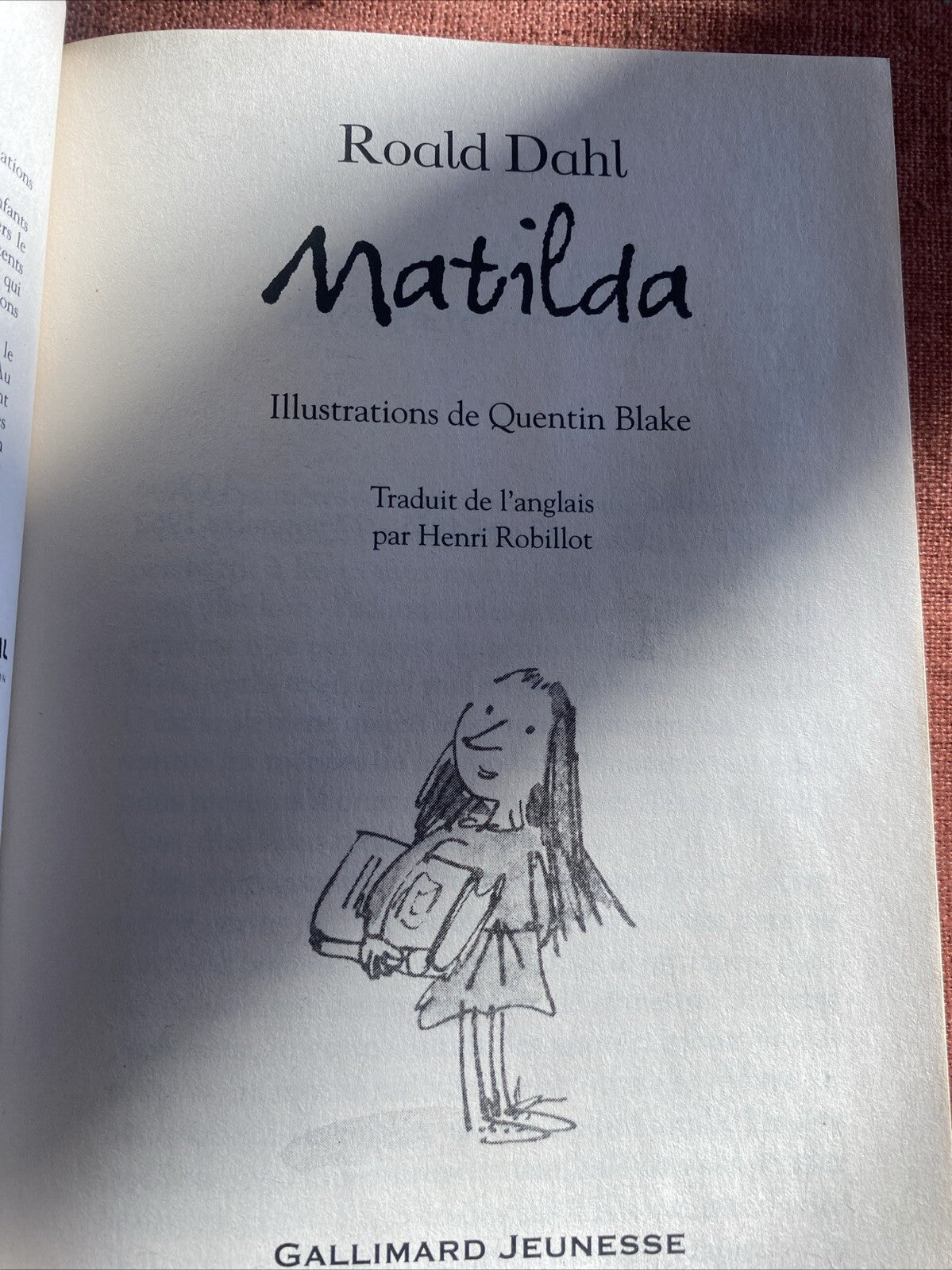 Livre Matilda Par Roald Dahl, Quentin Blake (Illustrations), Henri Robillot (Traductio