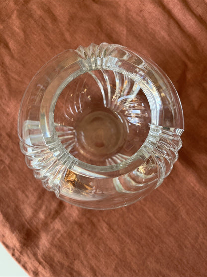 Vase Boule En Cristal Taillé