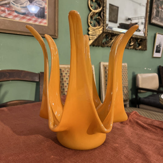 Centre De Table En Verre Orange