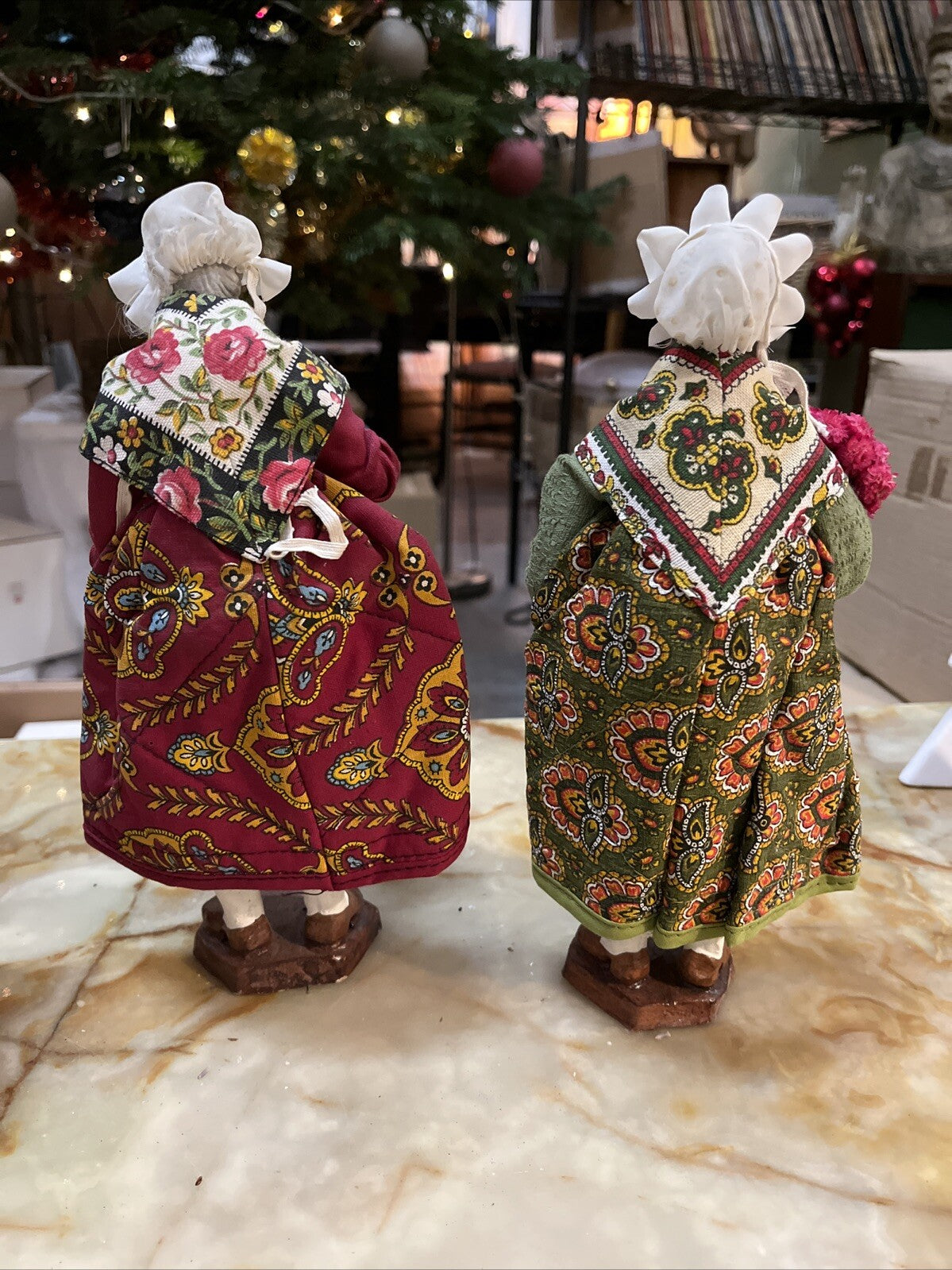 Lot De 6 Santons Provençaux Paysannes