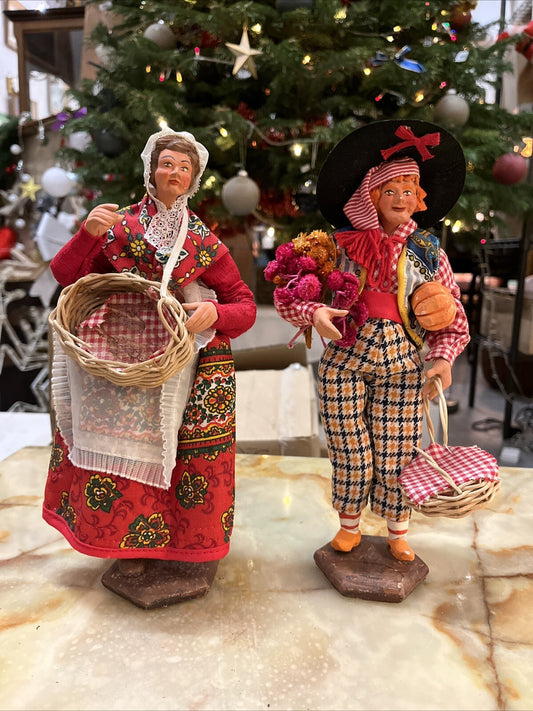 Couple De Santons Provençaux Paysans