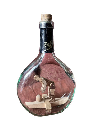 Ancienne Bouteille Joueur De Rugby