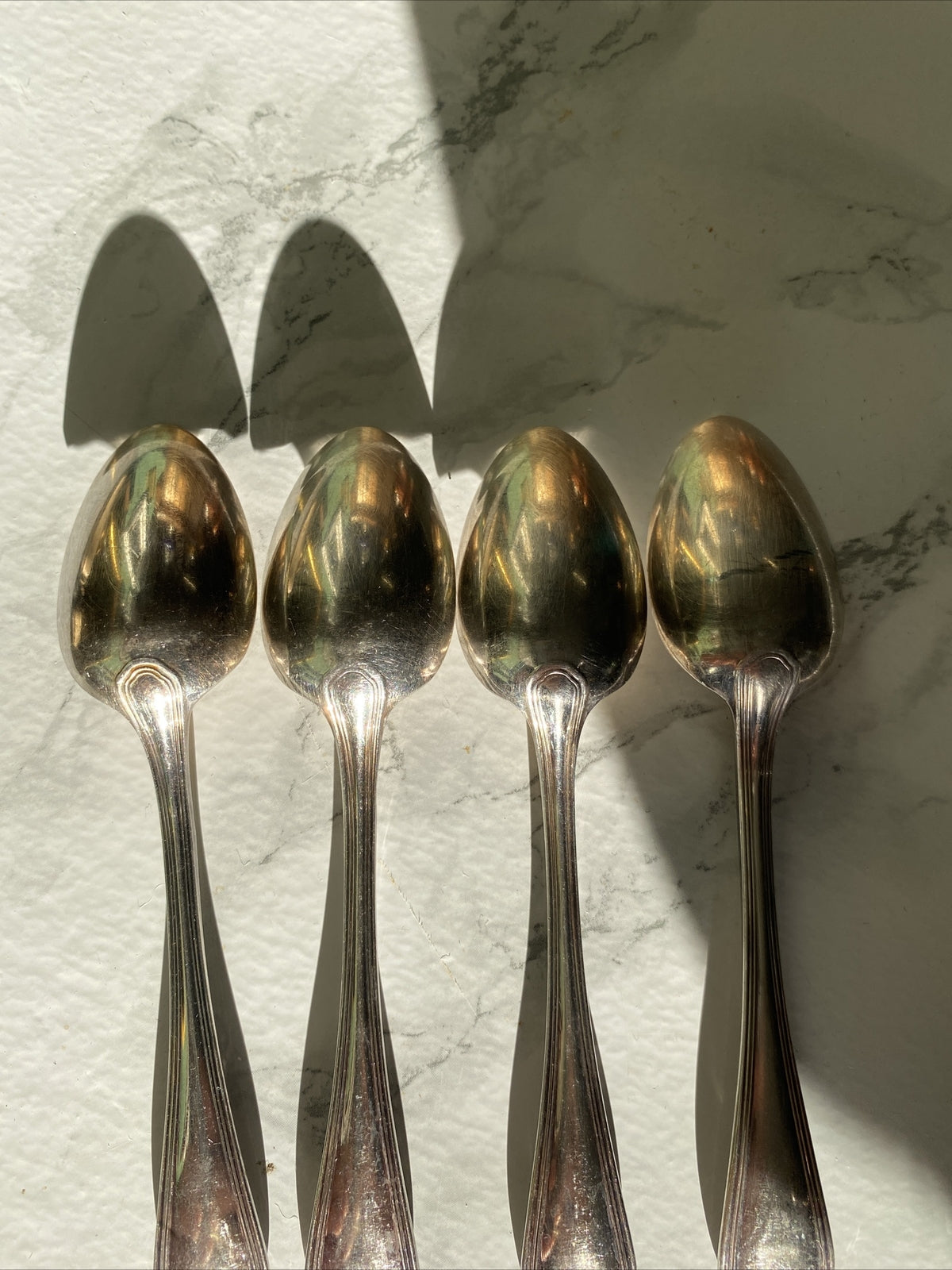 Cuillères x 4  À Café Christofle en métal argenté