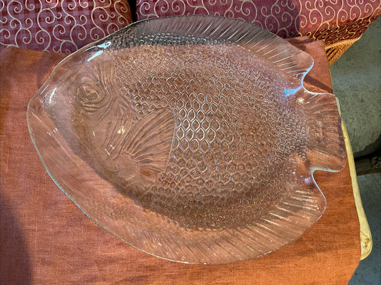 Grand Plat En Verre Forme Poisson Codec