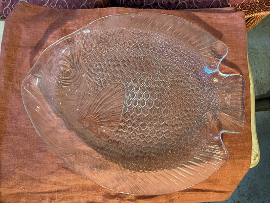 Grand Plat En Verre Forme Poisson Codec