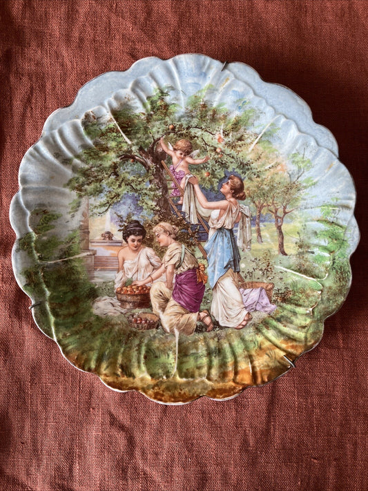 Assiette Décorative Murale En Porcelaine Vintage