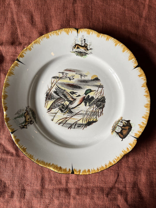 Assiette Plate Limcolor Décor Chasse Gibier