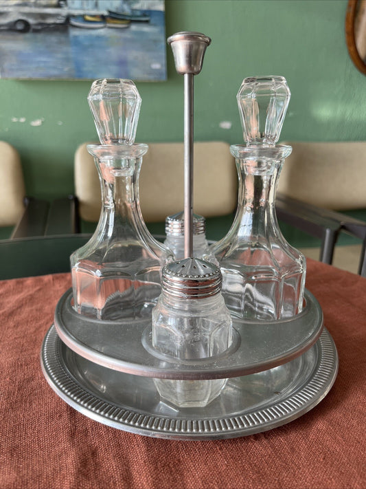 Service À Condiments Huile Vinaigre Sel Poivre