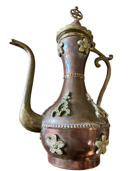 Ancienne Théière En Cuivre Orientale