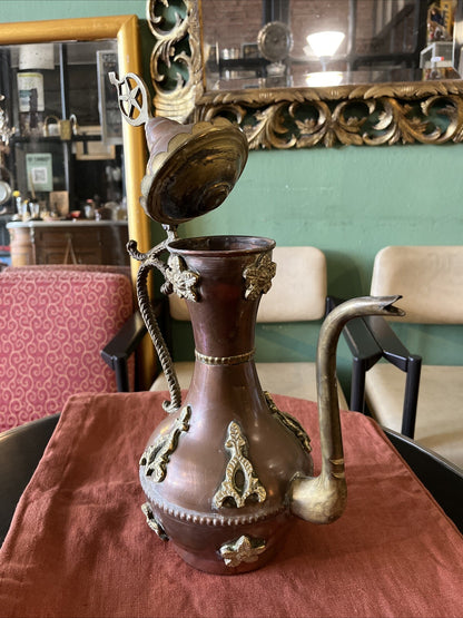 Ancienne Théière En Cuivre Orientale