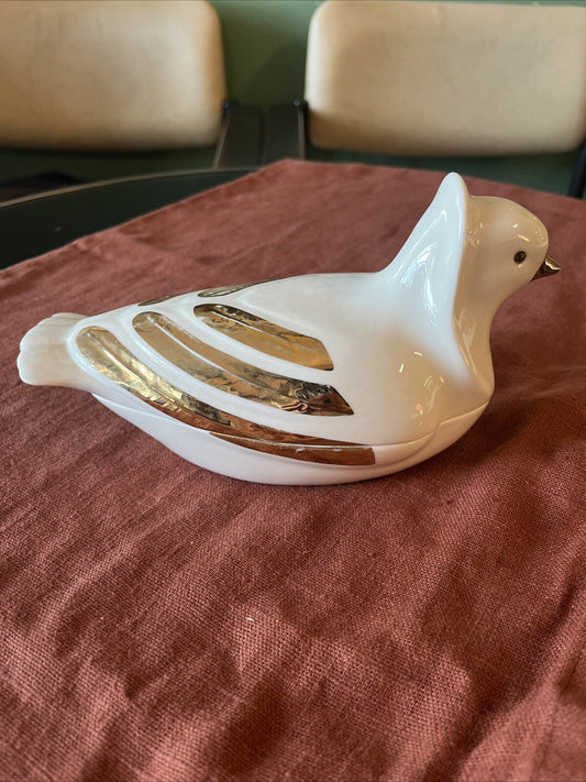 Boîte Colombe En Porcelaine D’Italie