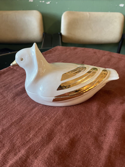Boîte Colombe En Porcelaine D’Italie