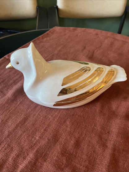 Boîte Colombe En Porcelaine D’Italie