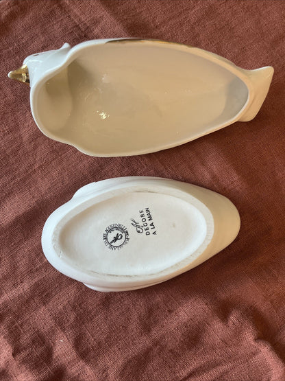 Boîte Colombe En Porcelaine D’Italie
