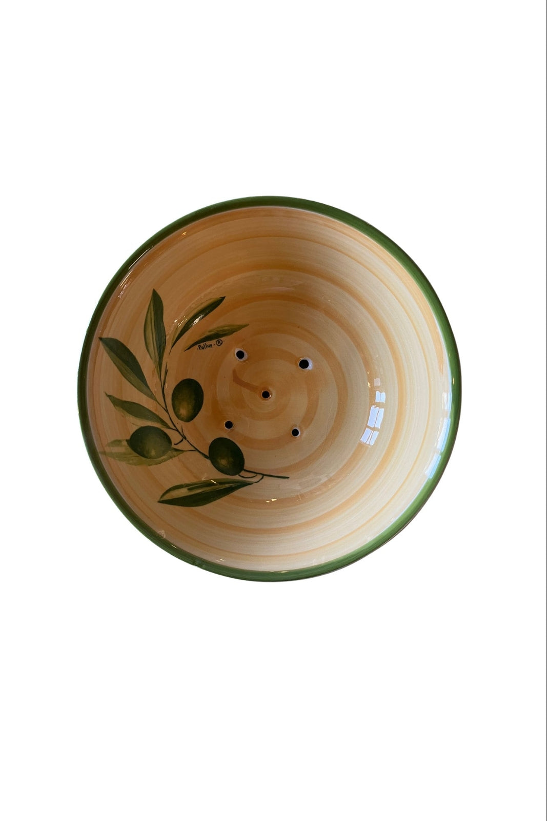 Lot décor olives : Saladier égouttoir « Palluy » et service à olives C.