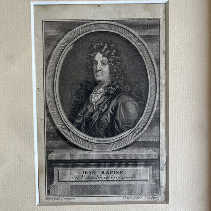 Gravure Jean Racine Peint Par Santerre