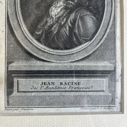 Gravure Jean Racine Peint Par Santerre
