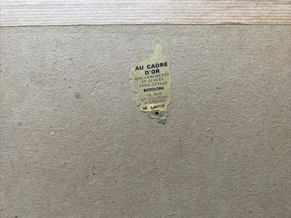 Tableau Ancien Aquarelle Signé Mary-Paret Avec Cadre Doré