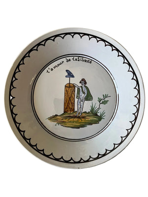 Assiette creuse « l’amour de la liberté »