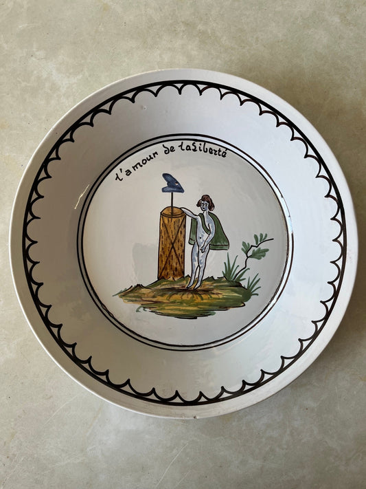 Assiette creuse « l’amour de la liberté »