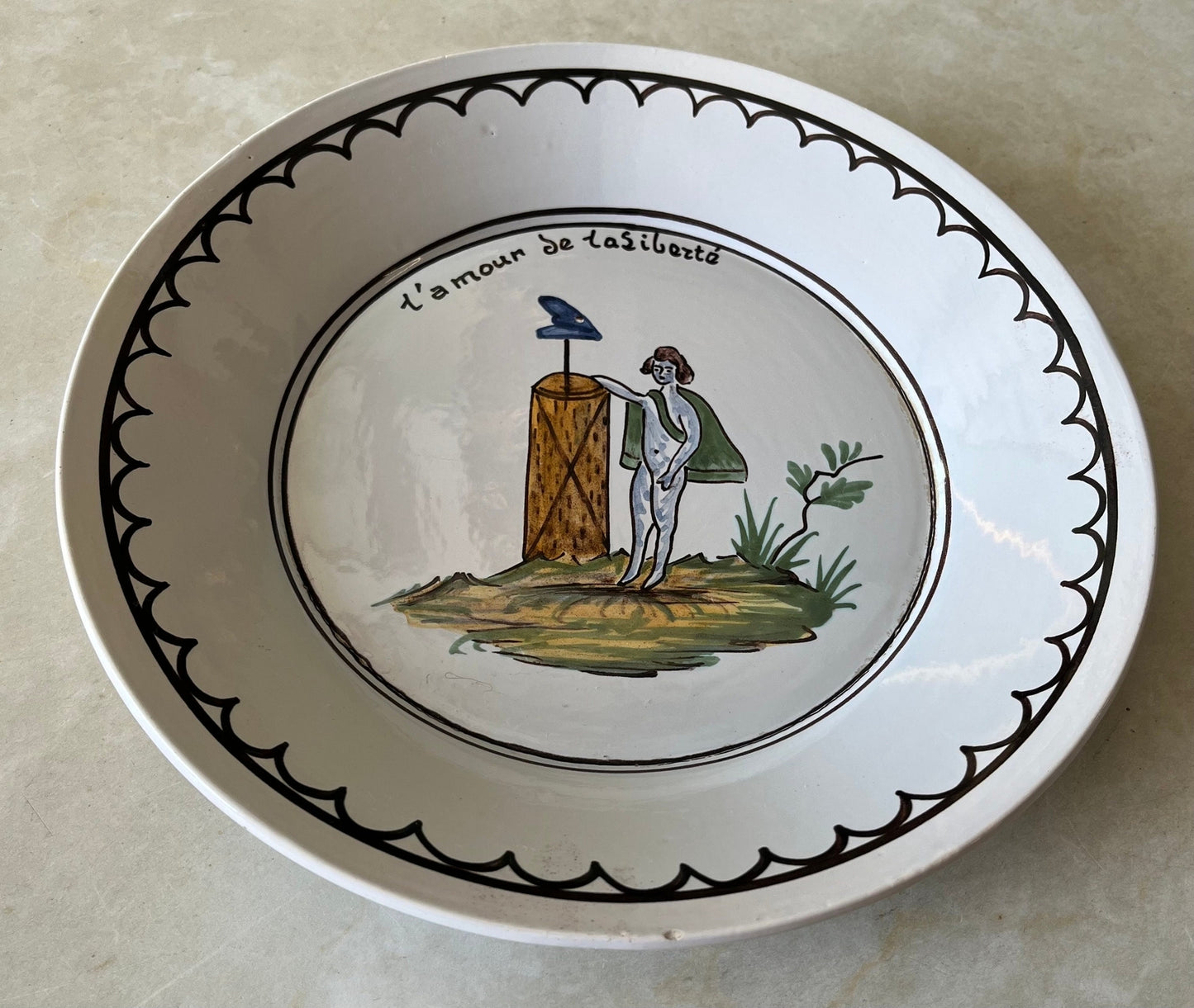 Assiette creuse « l’amour de la liberté »