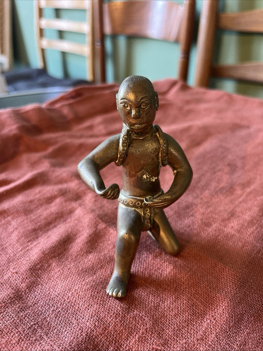 Petit Bronze Homme Asiatique XXÈME Siècle