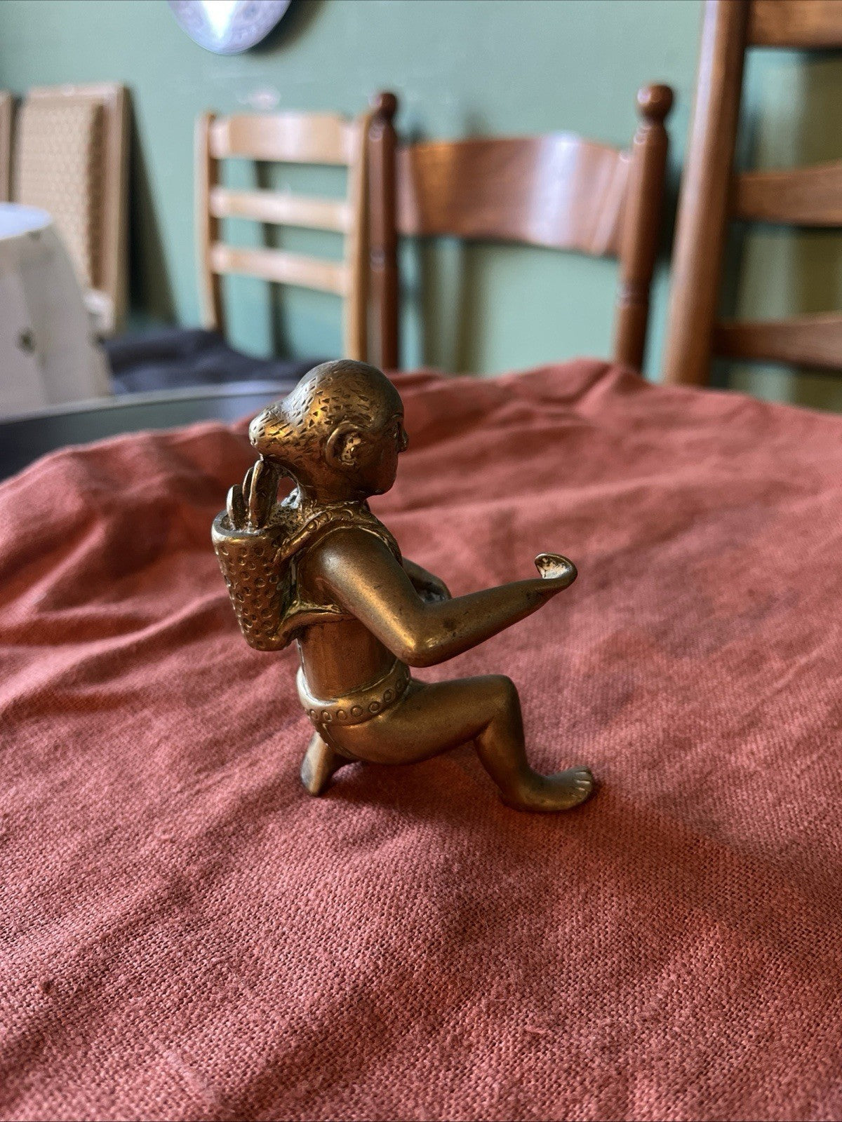 Petit Bronze Homme Asiatique XXÈME Siècle