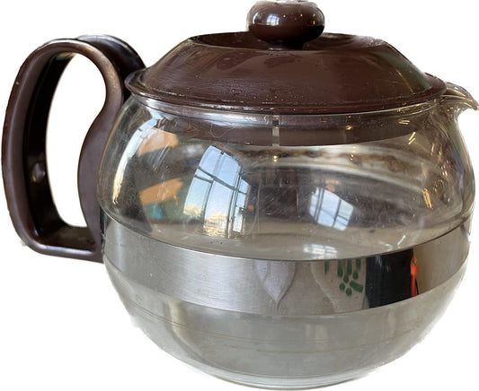 Théière vintage Pyrex marron