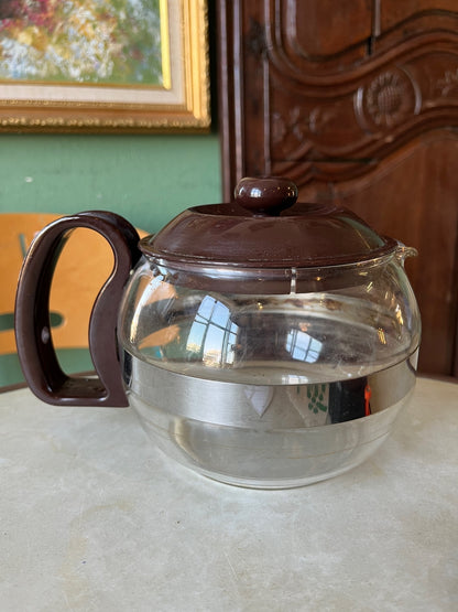 Théière vintage Pyrex marron