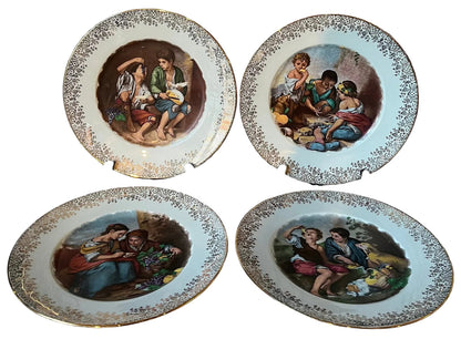 Lot de 4 assiettes décoratives Limoges