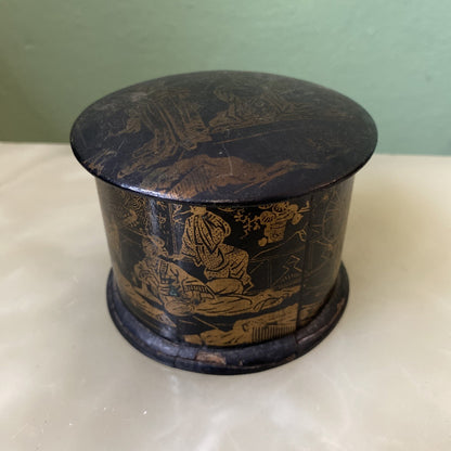 Boîte En Papier Mâché et bois doré Époque Napoléon III