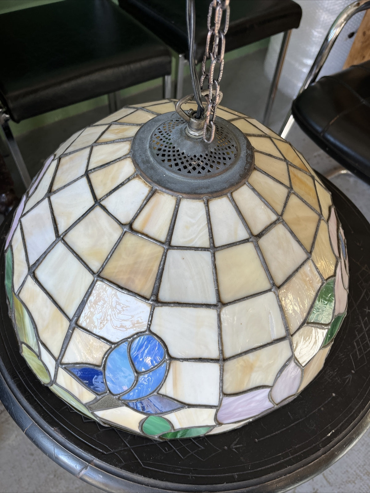 LUSTRE STYLE TIFFANY ART DECO ECLAIRAGE VINTAGE EPOQUE 1970