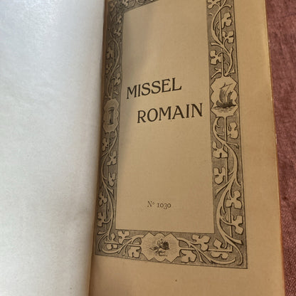 Livre Liturgique Missel Romain En Cuir