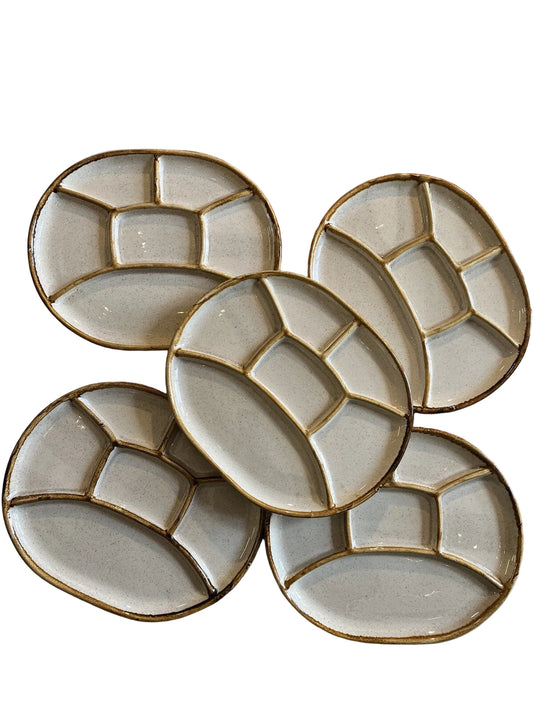 Assiettes Anciennes À Compartiment St Clément