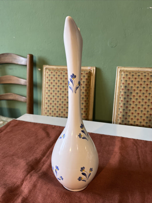 Aiguière En Porcelaine Décor Fleurs Bleu