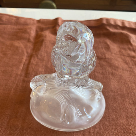 Presse Papier En Cristal Chouette