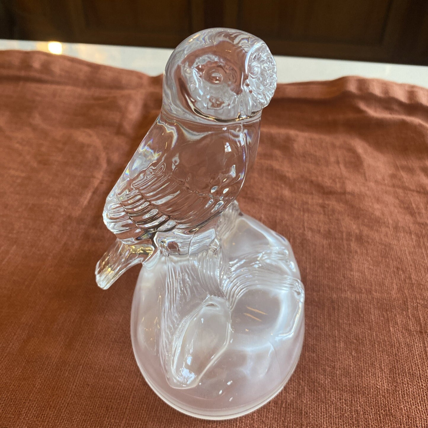 Presse Papier En Cristal Chouette