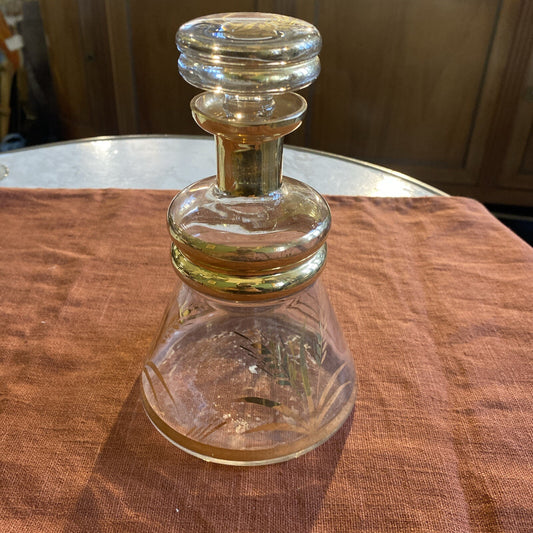 Carafe A Liqueur En Verre Doré