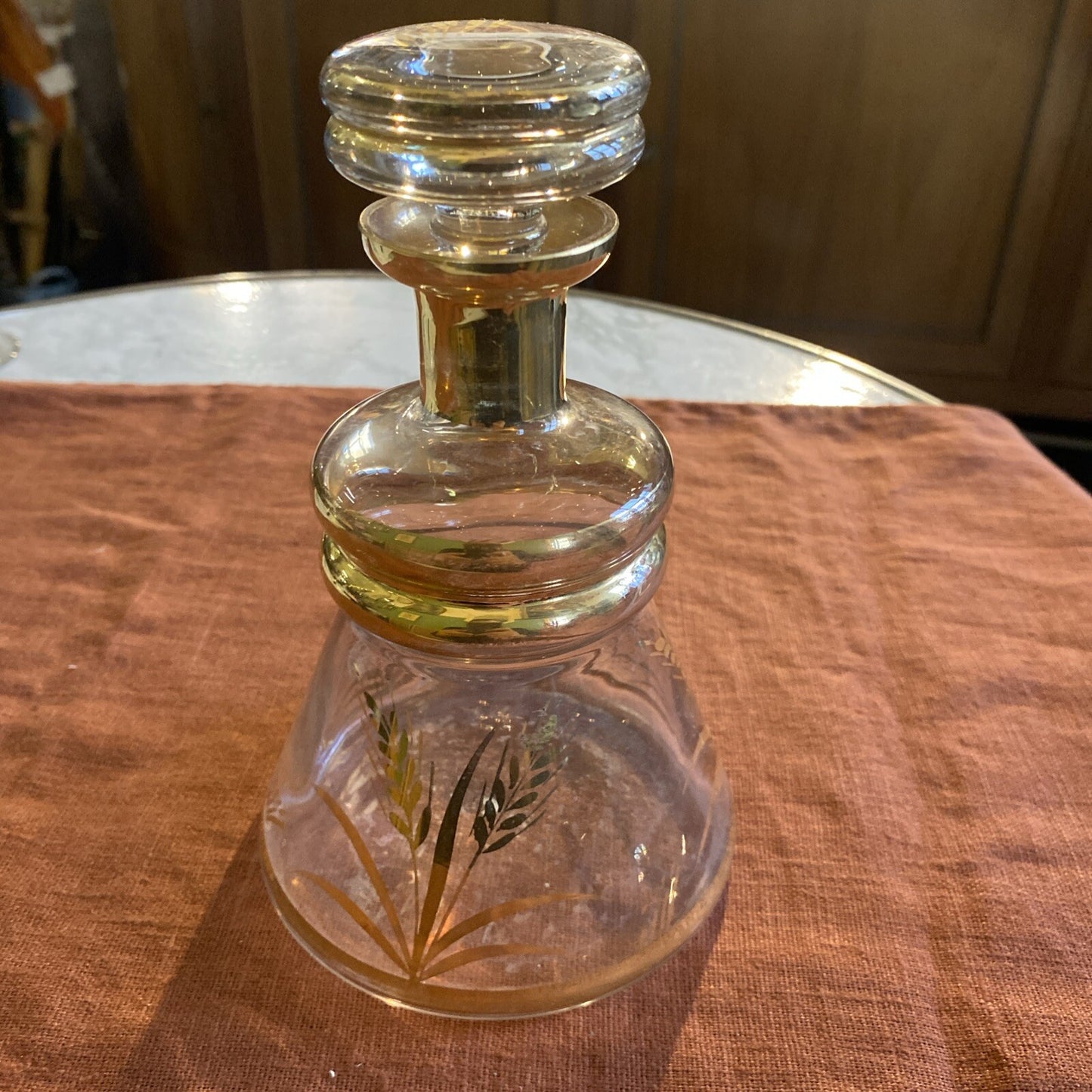 Carafe A Liqueur En Verre Doré