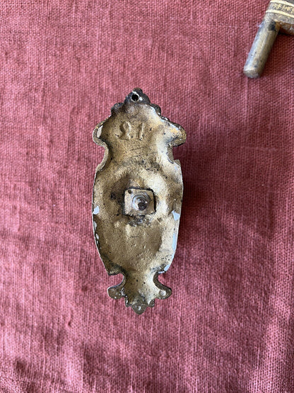 Applique murale double en bronze doré, style Louis XV Bougie/pique Cierge