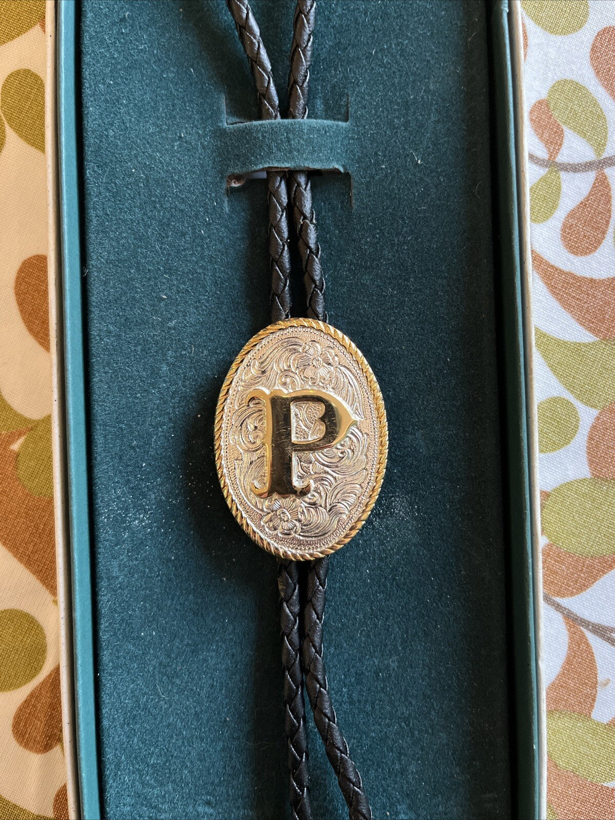 Cravate Western En Cuir Barlow Lettre P