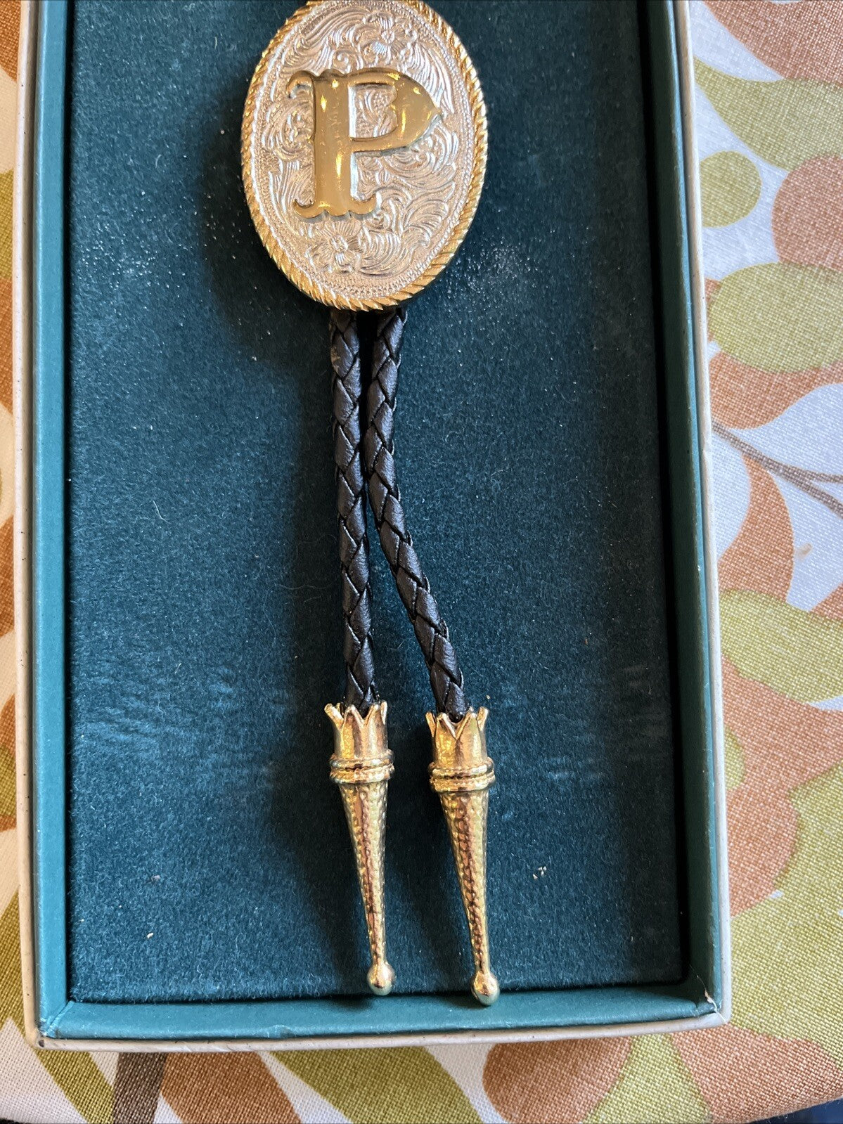 Cravate Western En Cuir Barlow Lettre P