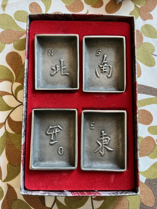 Coffret « Les Étains De L’abbaye France »  4 Coupelles En Étain Asiatique