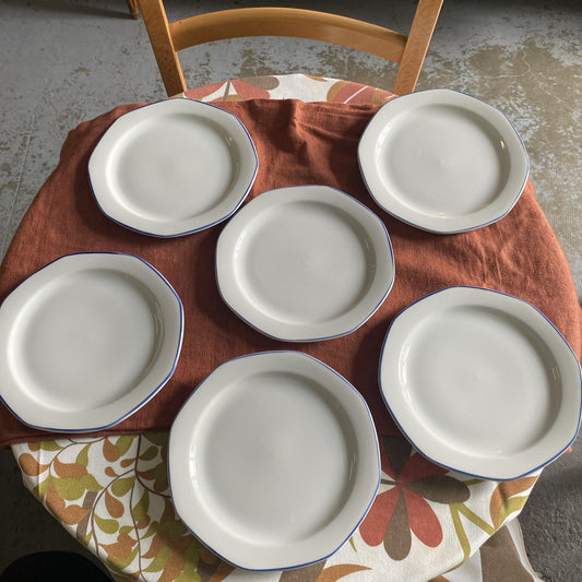Lot De 6 Assiettes Desserts « Burg Lindau »Vintage