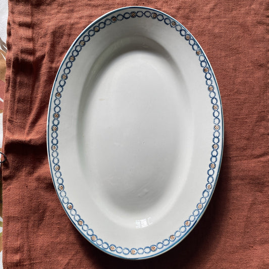 Grand Plat Faïence De Longwy