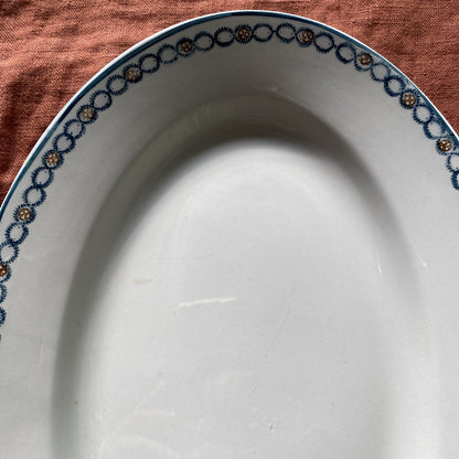 Grand Plat Faïence De Longwy